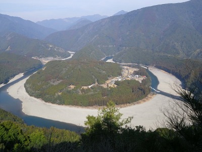 嶋津の山から望む木津呂